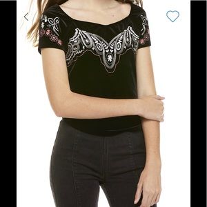 Free People Party Train Short Sleeve Top